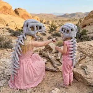Dinosaur Bone Plush Hat, Cosplay Headgear for Halloween & Party, Soft Photo Prop, Creative Gift for Kids & Dinosaur Fans