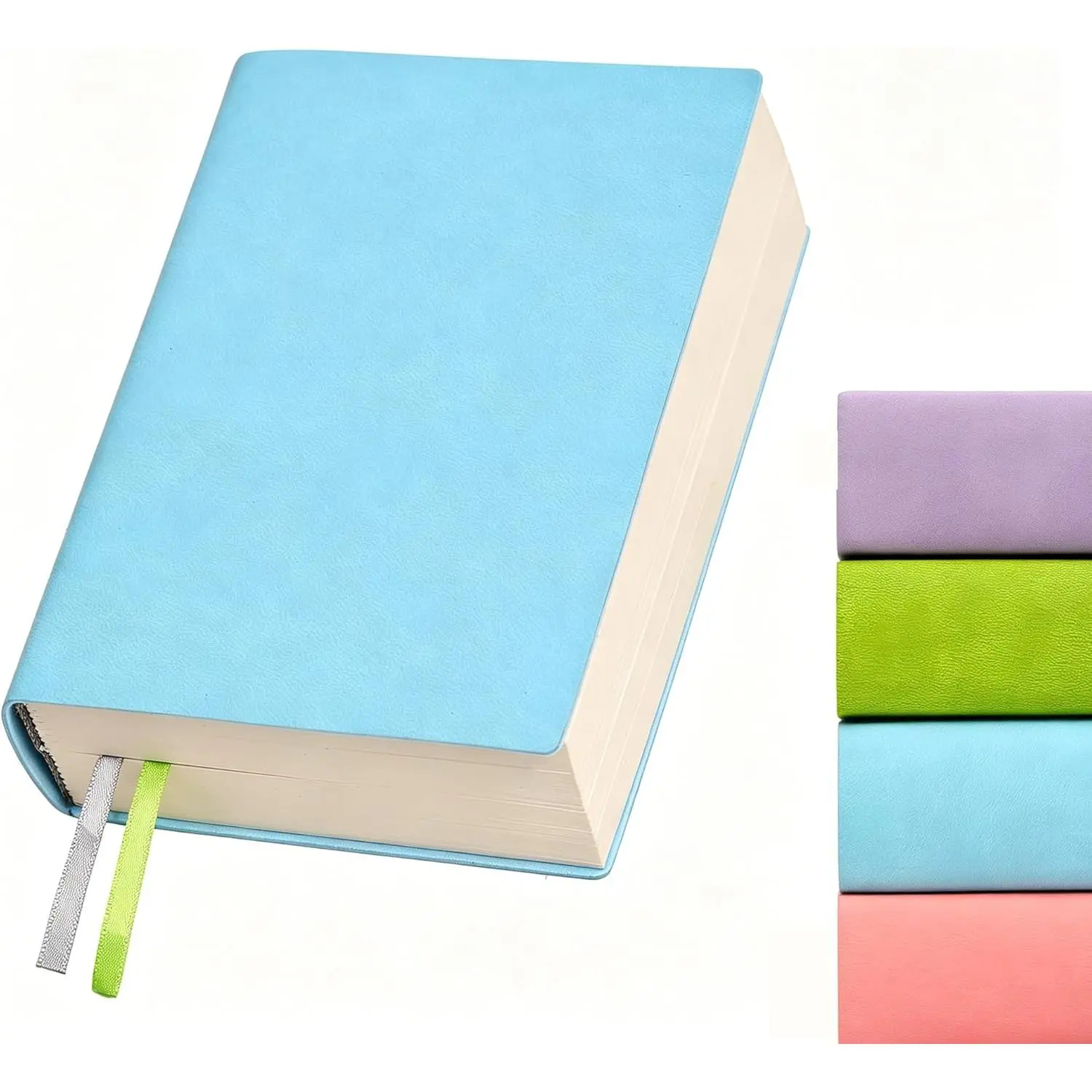 Blank Journal Notebook 720 Pages A6 Unlined Plain Sketchbook No Lines Soft Leather Small Blank Notebook for Women Drawing Book Memo Writing Sketch Diary Notebook 3.9 × 5.5 (Blue Blank Notebook)