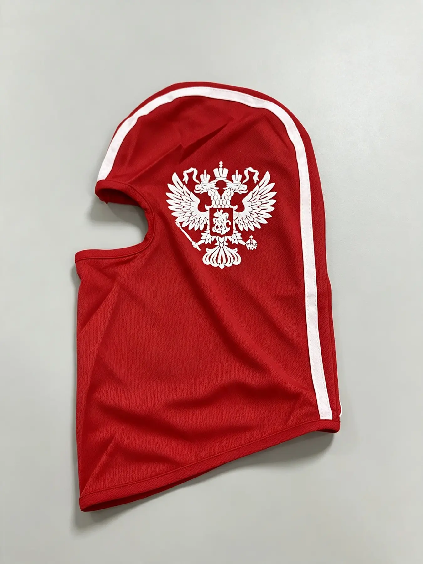 Breathable mesh face mask with double headed eagle print quick drying full face cycling sports helmet lining and headgear