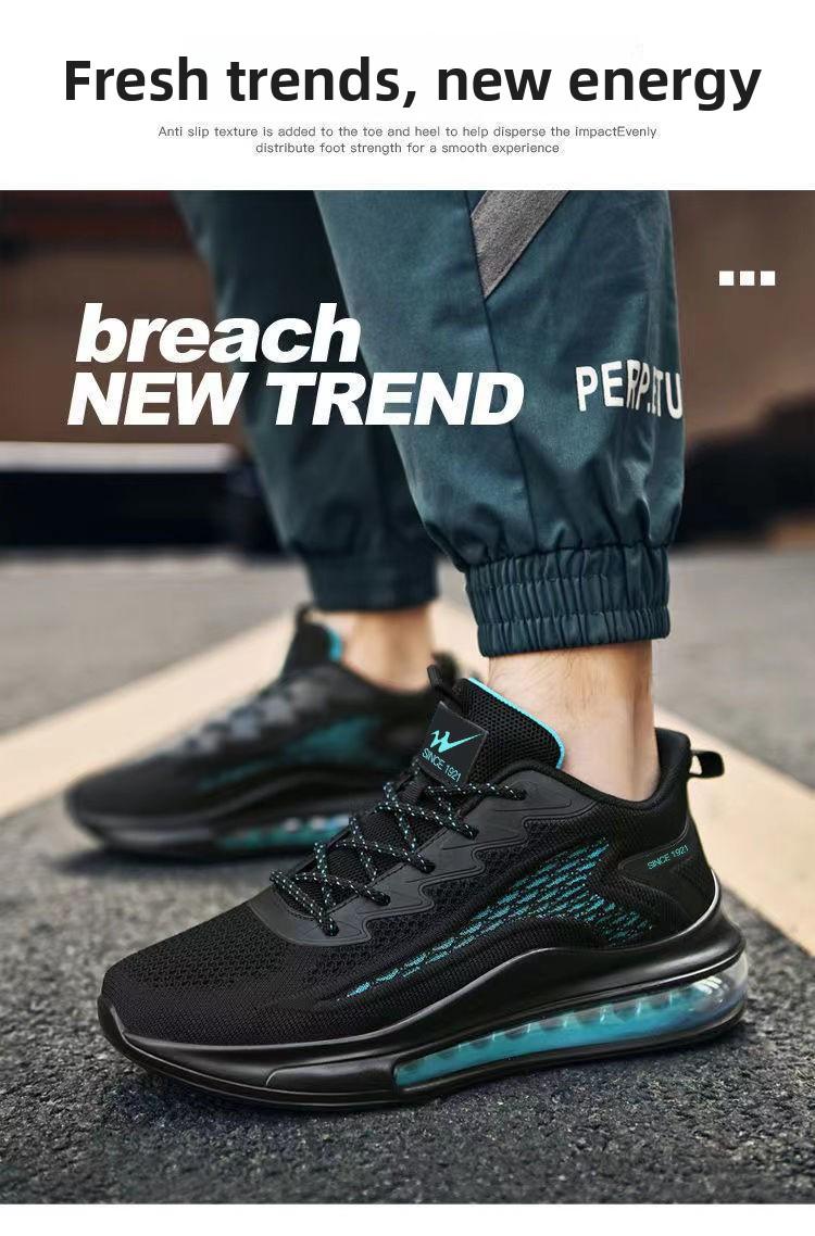 2026 Flyknit Running Shoes for Men, New Spring Model, Shock-Absorbing Air Cushion Sports Shoes, Casual Shoes for Men, Versatile