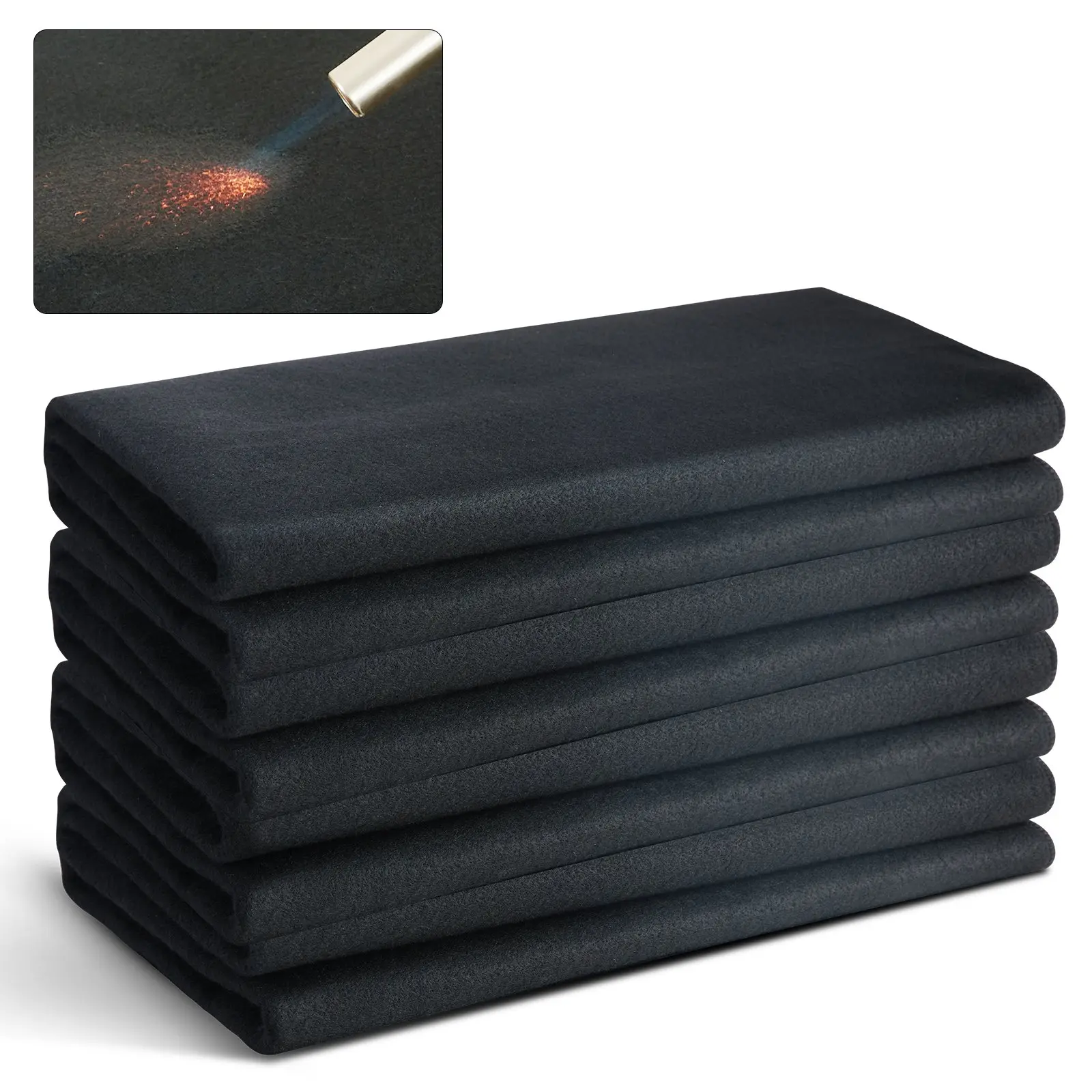 VEVOR Carbon Felt Welding Blanket 4 Pack, 37" x 36" Flame Retardant Welding Blanket, Up To 1800F Heat Resistant Blanket Set, Cuttable Carbon Fiber Fire Retardant Insulation Welding Mat Pad