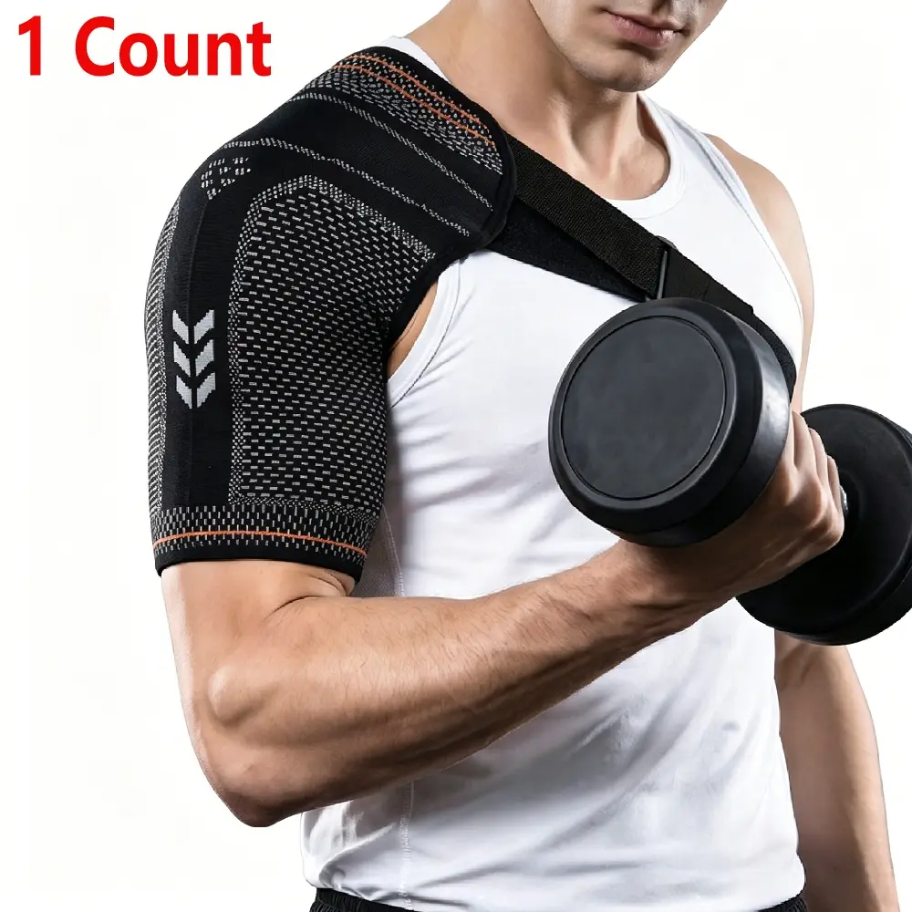 1PCS Adjustable Sports Shoulder Support Stabilizer Brace, Breathable Sweat-Absorbing Compression Strap for Shoulder