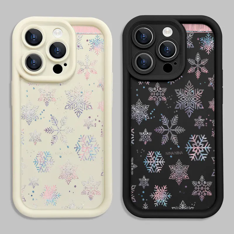 Magic Snow Pattern Phone Shell B465 for iPhone 16/15/14/13/12/11/Plus/Pro/Pro Max Series - Shockproof Case, Stylish Design