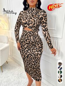 aliling women's colorblock print cut out longsleeves bodycon dress, elegant fashion casual long sleeve dress for daily outdoor wear, women dress for spring fall, womenswear