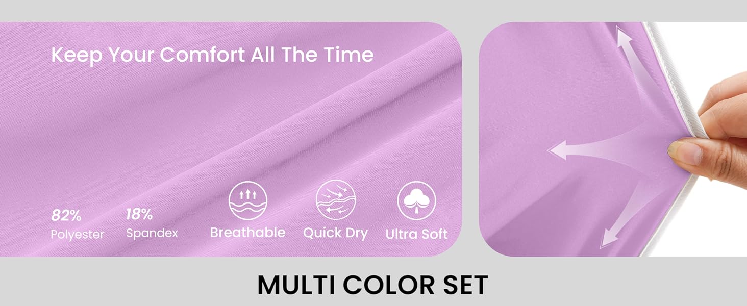 4 Pack Girls Athletic Shorts Quick Dry Kids Active Dolphin Running Gym Shorts Lightweight Soccer Shorts