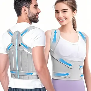 Ergonomic Full Back Shape Support Strap Hidden Under Outfits Airy Mesh Posture Adjuster For Desk Work Outdoor Walking House Tasks Everyday Back Shape Maintenance