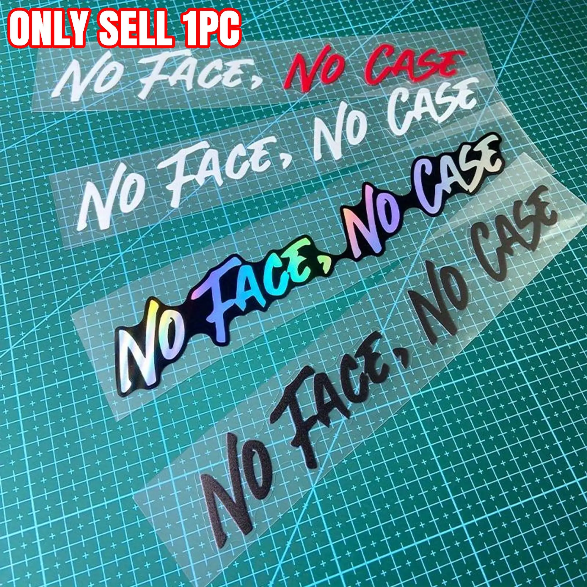 1PC NO FACE NO CASE Motorcycle Helmet Stickers, Waterproof Vinyl Stickers Suitable for Motorcycle Fuel Tanks, Side Panels, and Scooter Bodies, Making It An Ideal Gift for Friends, Decal Sticker, Motorcycle Decoration, Decals Stickers