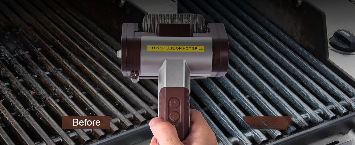 Outdoor Barbecue Grill Special Barbecue Brush with Led Lighting, Electric Cleaning Brush, Stainless Steel Roller, Anti-Scalding, Wholesale Cordless High-Torque Impact Drill
