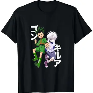 New[100% Cotton] 100% Cotton Hunter X Hunter Gon And Killua T-Shirt Golf Gift T-Shirt For Men And Women