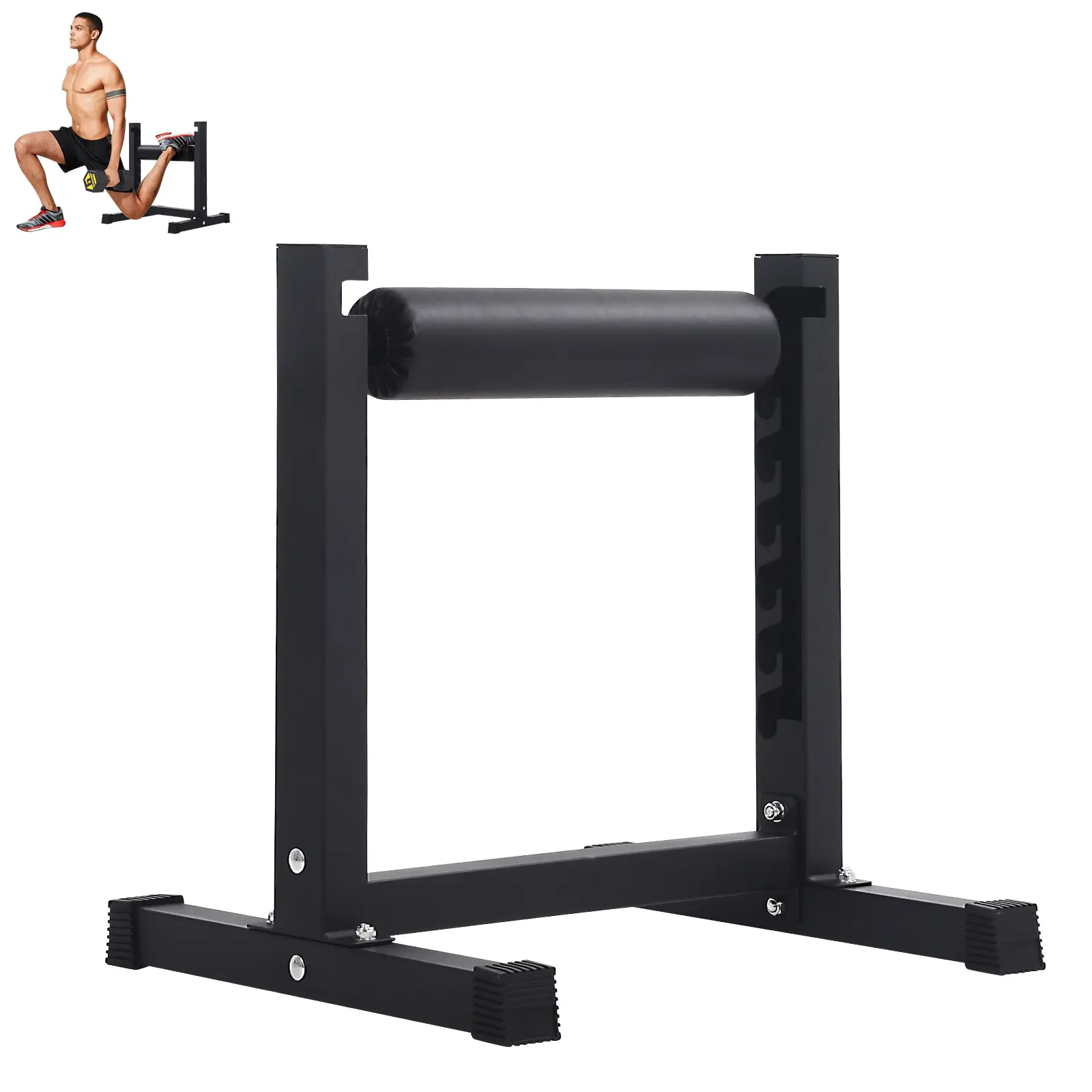 7-Level Adjustable Bulgarian Split Squat Stand for Home Gym – Padded Roller, Professional Single Leg Squat, 350 lbs Capacity, Anti-Slip Lock – Ideal for Lunges, Glute & Leg Training