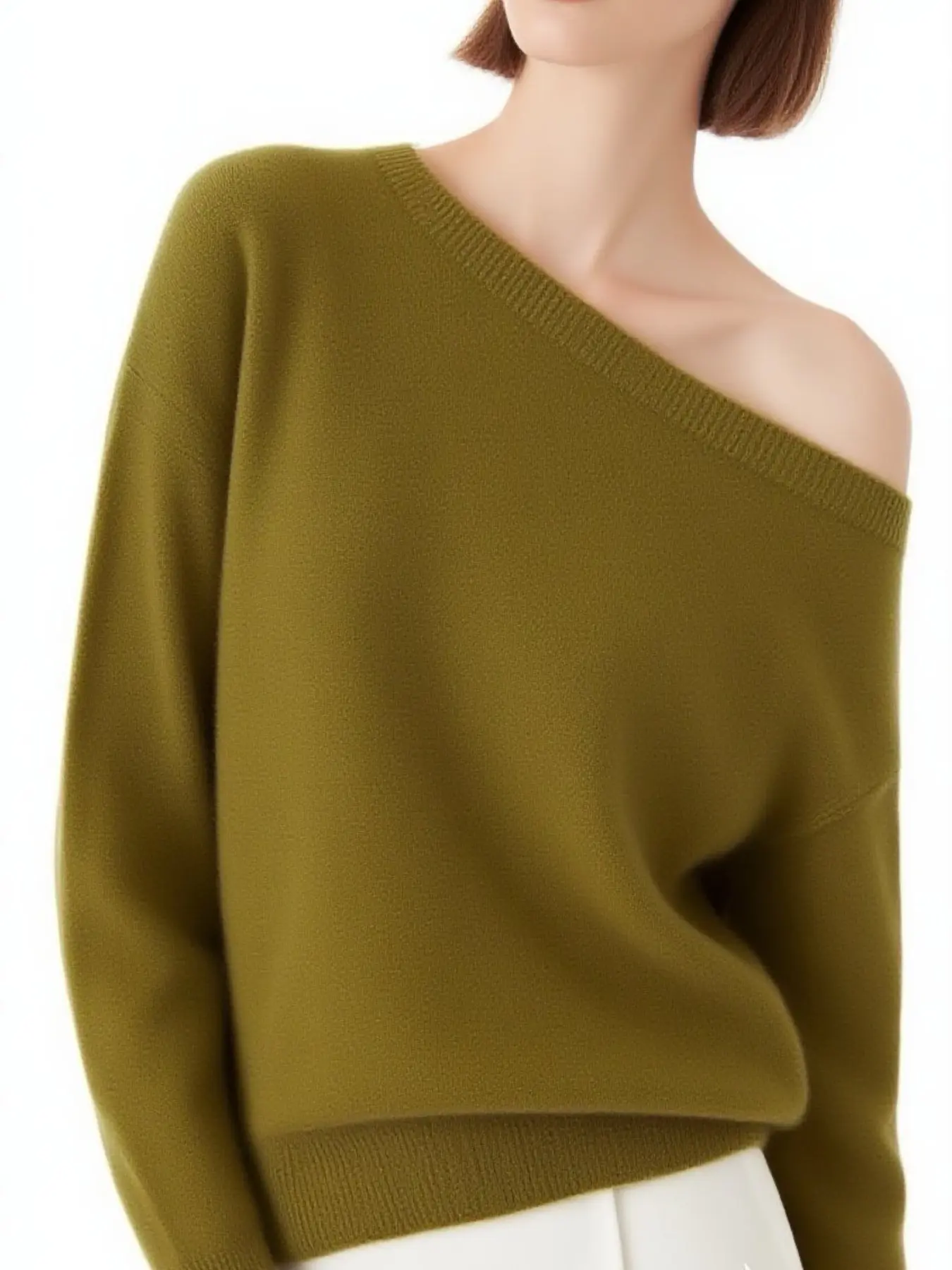 Women's Casual Knitted Oversized Sweater, Knitwear, Knitting, Long Sleeve Drop Shoulder Design, Fall & Winter Fashion, Soft Comfortable Loose Fit for Daily Wear, Tops