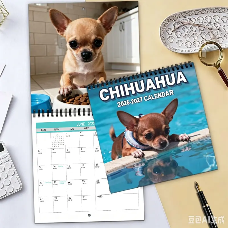 2026-2027 Chihuahua Breed Wall Calendar - 18-Month Grid Layout with Monthly Photos, Cute Chihuahua Puppies and Pictures, English Calendar with Dates, Perfect for Home or Office - Ideal Gift for Dog Lovers (January 2026 - December 2026)