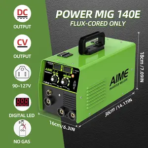 140A 3-in-1 MIG TIG Welders, Solid Wire Welding Equipment with 10 IGBT Inverter, Synergistic Control, LED Display, Lift TIG & Manual Welding Capabilities