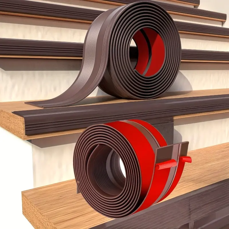 Yitape Soft PVC Non-Slip Stair Edge Protector, Self-Adhesive L-Shaped Step Guard, Home Safety Anti-Collision Strip for Elderly and Children