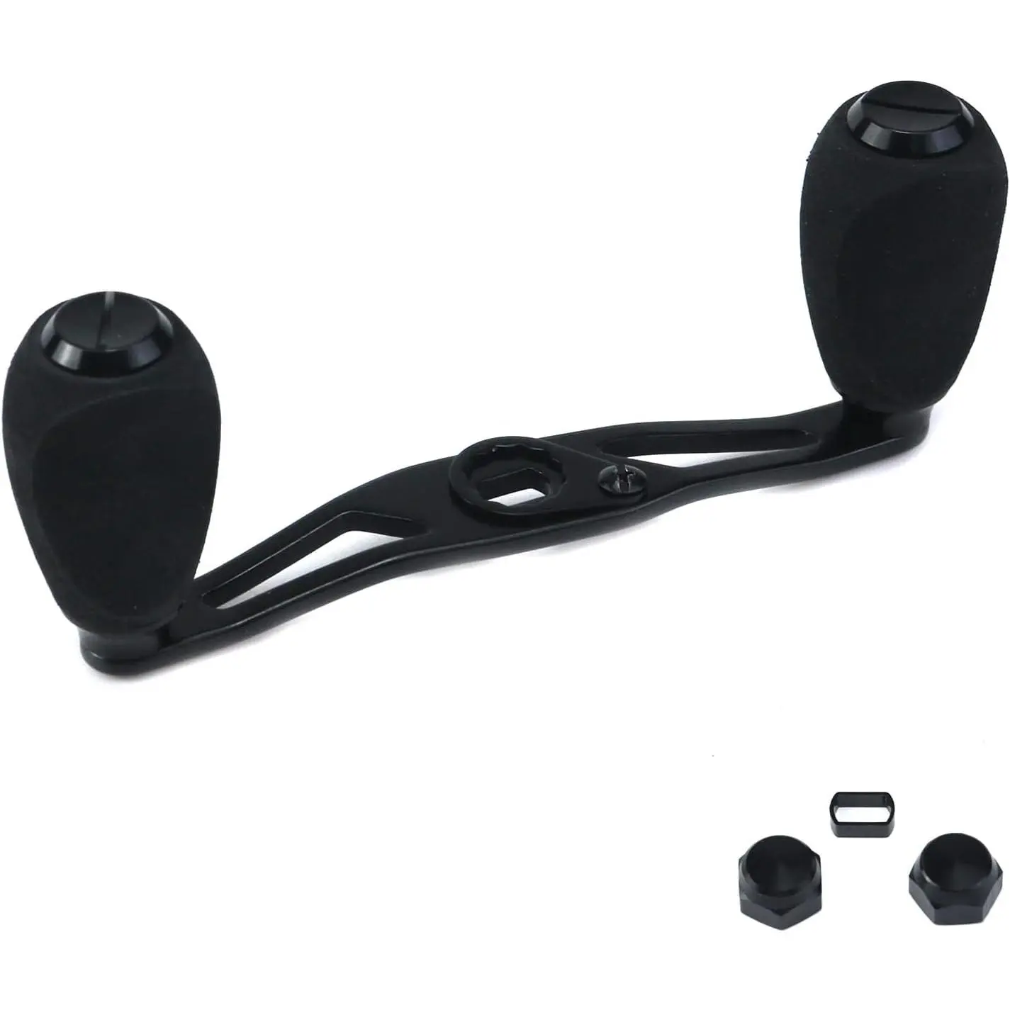 Right-Hand Baitcasting Fishing Reels Replacement Handle, Non-Slip EVA Knob, 7*4Mm Nut, Black Blue, Easy-Install Sports & Outdoor Fishing Accessory, Blue Black