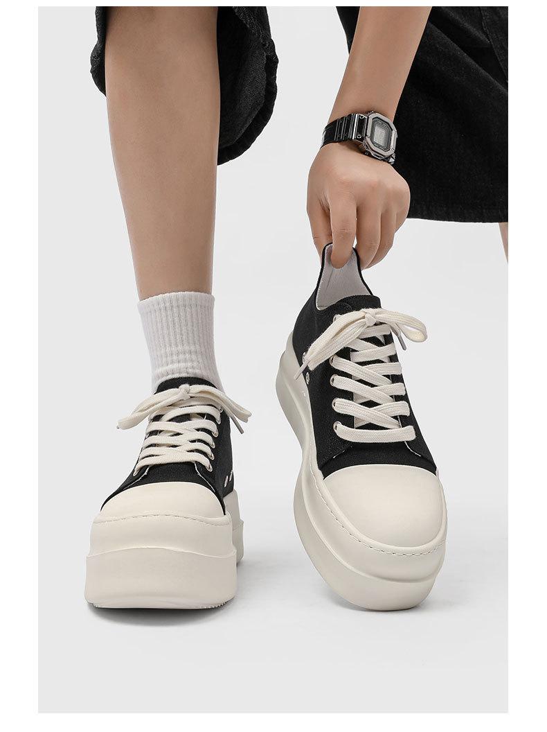 Men's shoes 2026 new model, height-increasing sneakers, casual versatile trendy shoes, large-toe canvas shoes