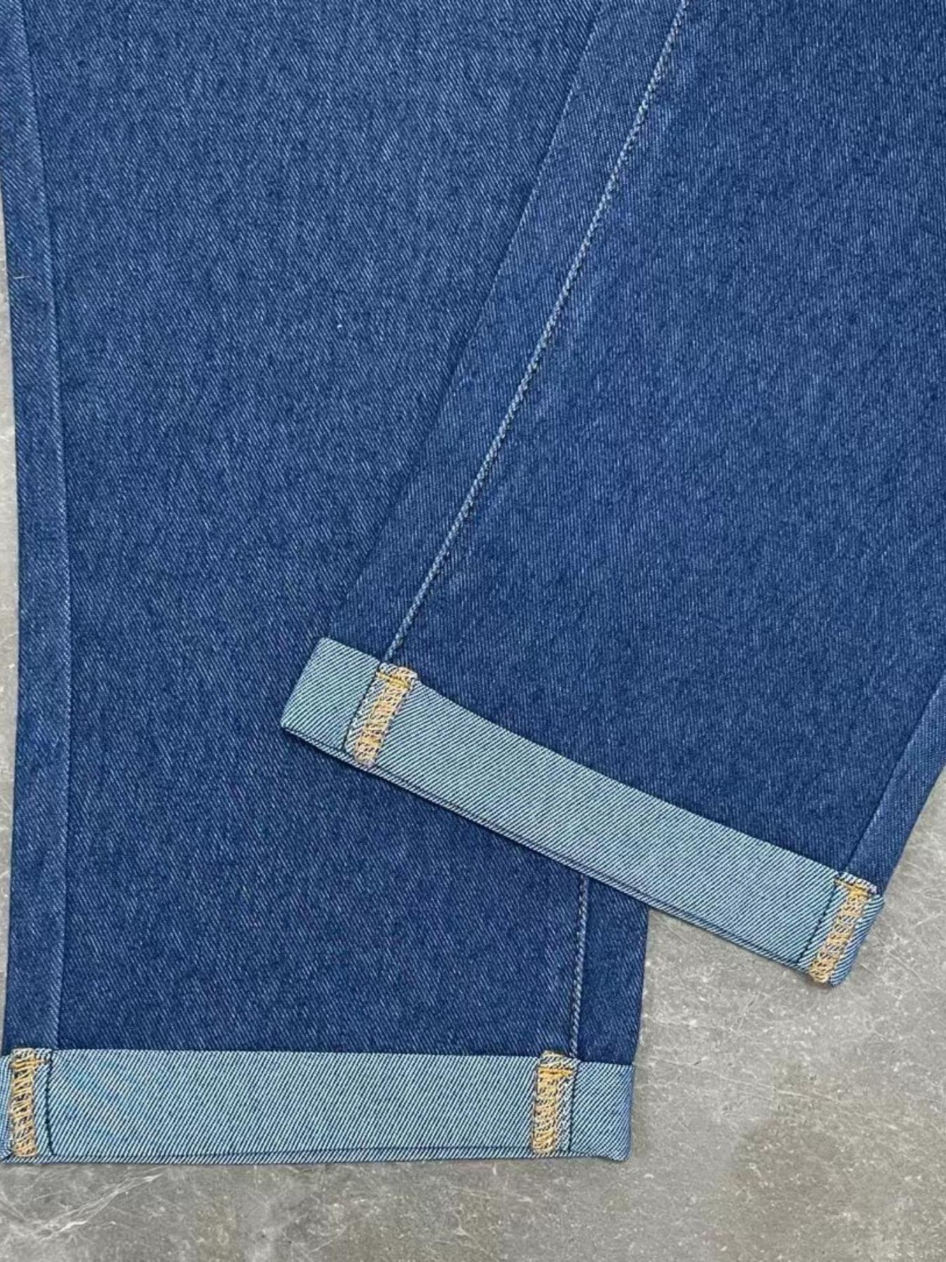 【Plus Size】Skinny Capri Jeans, Casual Comfy Basic Capri Denim Pants for Daily Wear, Women's Bottoms for Summer