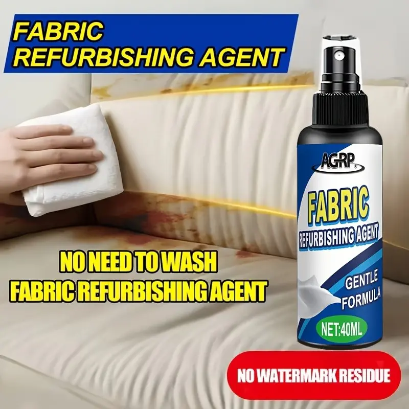 Fabric Stain Remover Spray, Liquid Cleaner for Furniture & Mattresses, No-Rinse Sofa Carpet Cleaner, Ideal for Car Seats, Bedding & Upholstery