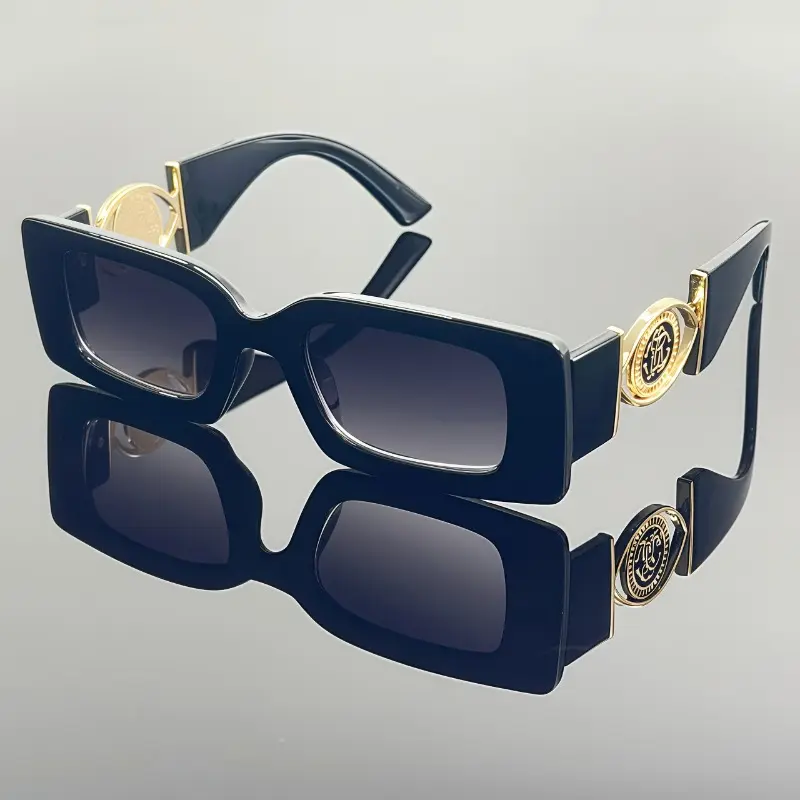 New Arrival Fashion Printed Square Frame Sunglasses - Hip Hop Style Unisex Eyewear Fashion with Sun Protection, Ideal for Daily Wear & Holiday Gifting, Casual, Ideal Holiday Gift, Outdoor, Polycarbonate, Semi Rimless, Pc