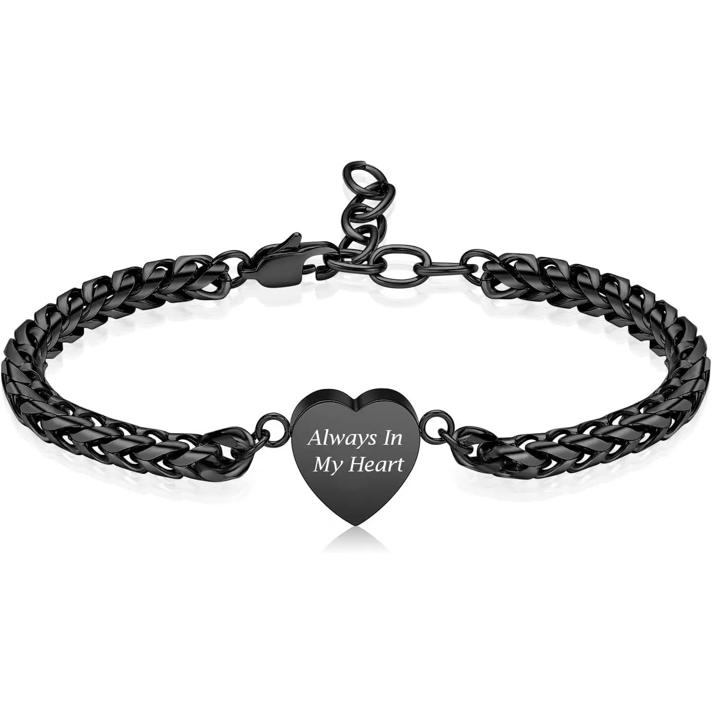 Heart Cremation Memorial Urn Bracelet for Ashes for Women Stainless Steel Adjustable  Bangle Cremation Memorial Ash