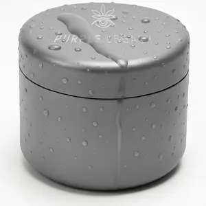 Slim Metal Storage Can 2.5" x 1.8" Smell Proof Aluminum Container with Screw Lid Waterproof Durable Airtight Pocket Tin for Spices Tea Coffee Travel