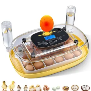 VEVOR 24 Egg Incubator, Automatic Egg Turner with LED Candler, Temperature Control Humidity Display, 360 View Window, Auto Water Refill, Poultry Eggs Incubator for Hatching Chicks Ducks Goose Quail