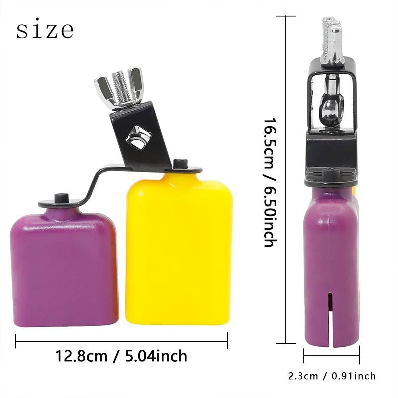 IRIN Cowbell Yellow Purple High and Low Bass Drumming and Percussion Instrument Parts and Accessories