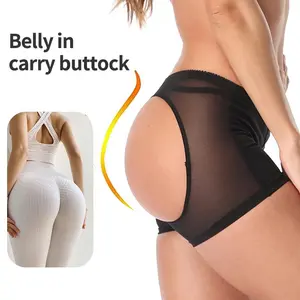 Women's Butt Lifter Shapewear Magic Lace Hip Enhancer Panties Low Waist Underpants Sexy Booty Trainer Corset Boyshorts Fajas Abdominal Belt Clothing Shaper Smooth High Waisted Mid Thigh Shaper Shorts for Women Plus Size Dress Everyday Womenswear Fitted