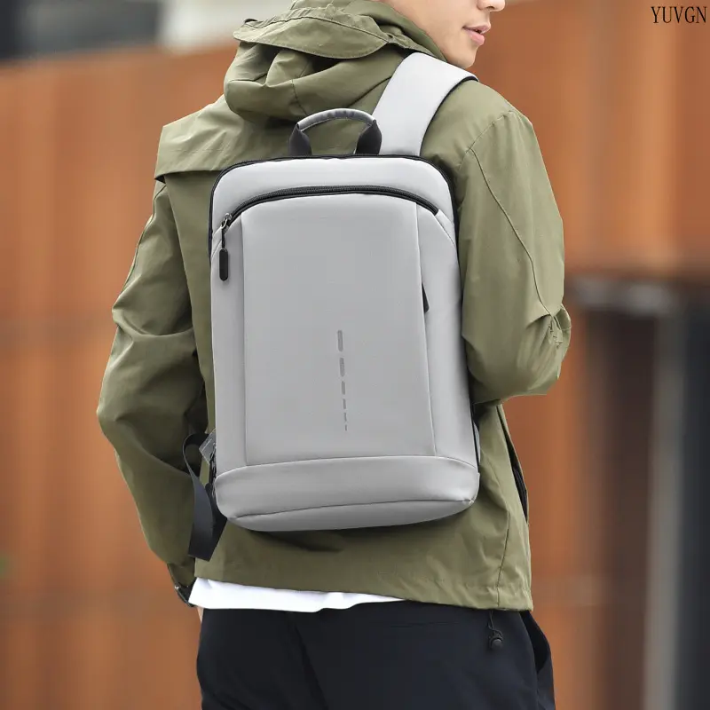 Unisex Waterproof Woven Fabric Minimalist Business Laptop Backpack - Slim, Multi-Pocket, Padded Adjustable Strap, Lightweight Cycling Daypack for Adults, Casual Office/Travel Use, Commute, Multi Functional Backpack, Portable Lightweight Backpack