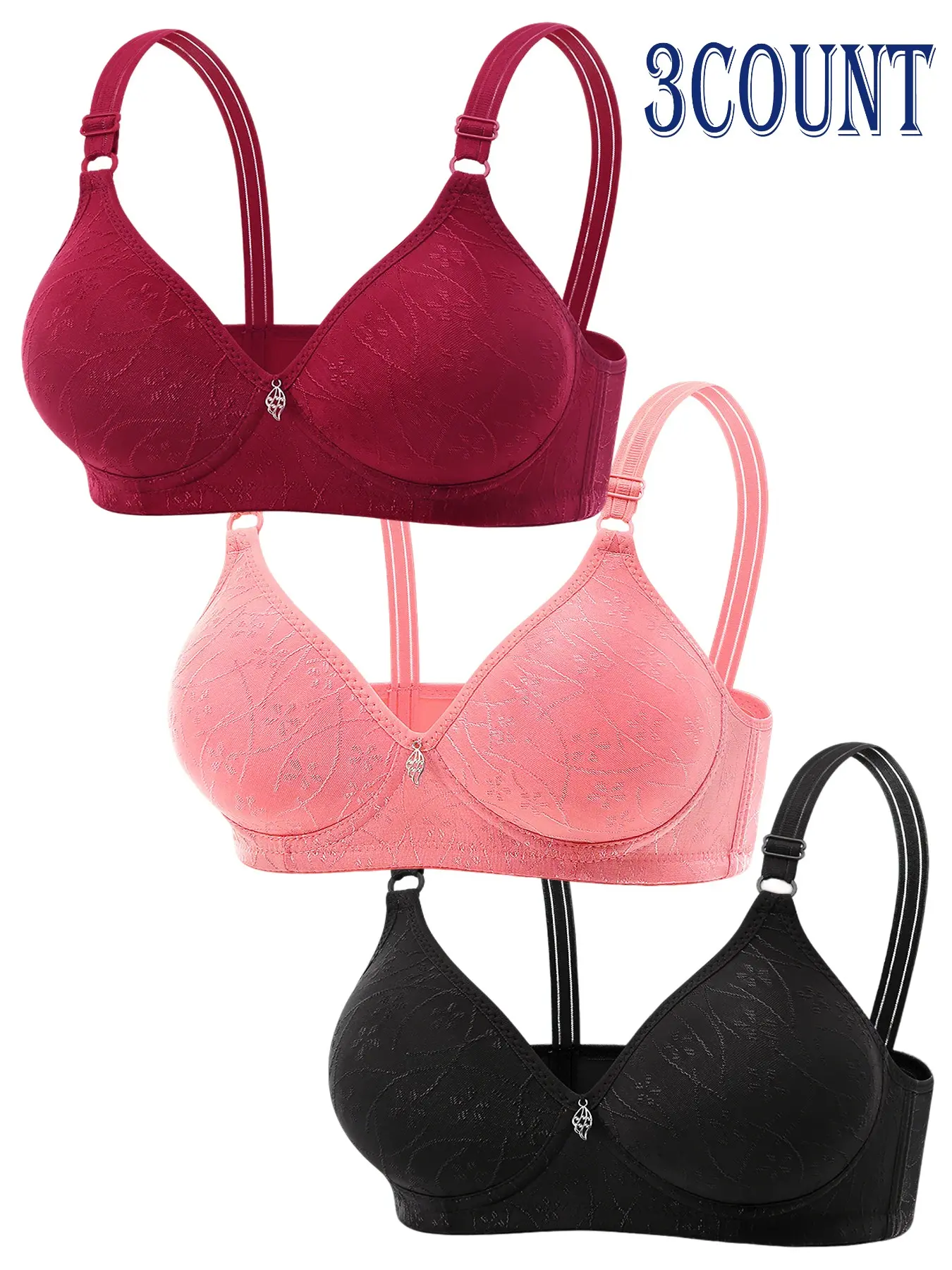 Breastfeeding Bra Set, Lightweight Breathable Soft Fabric, Adjustable Straps, Multiple Sizes, Suitable for All Seasons