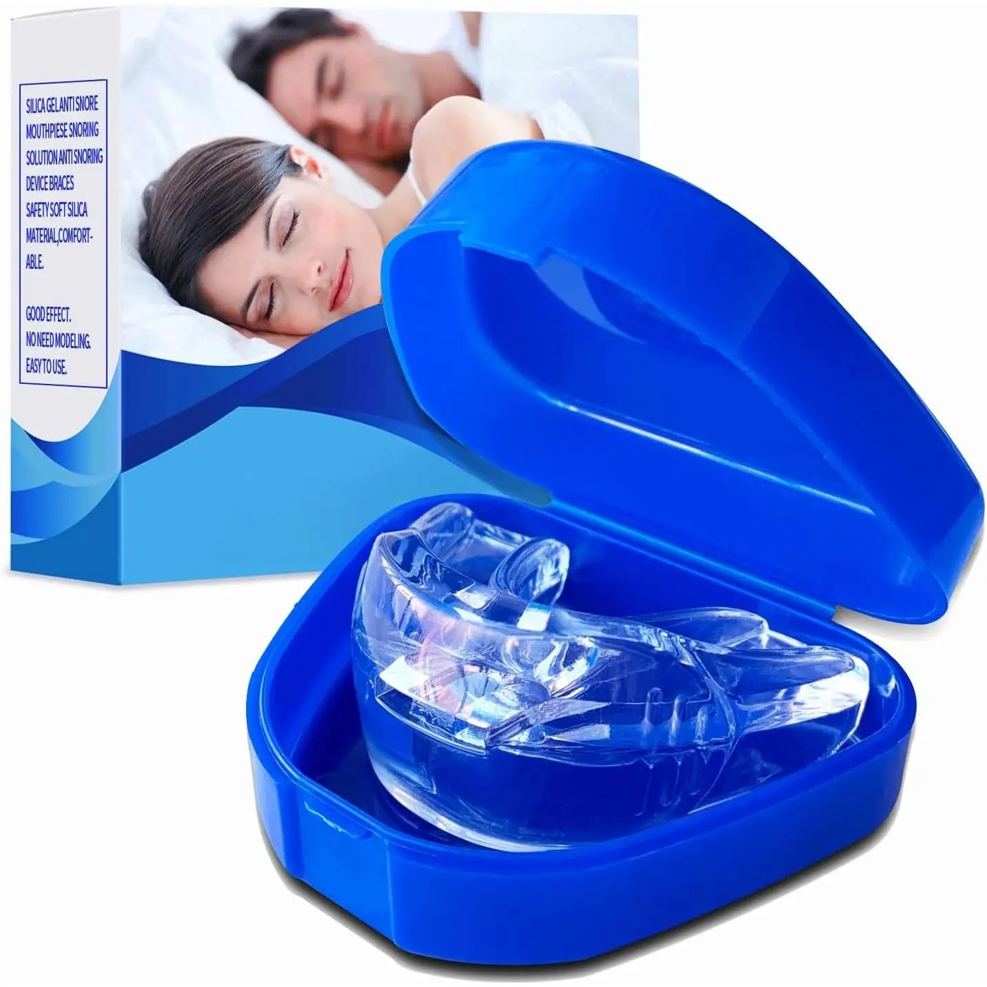 Anti-Snoring Mouthpiece - Comfortable Mouth Guard for Stop Snoring, Snore Solution Devices for Man Quiet Sleep