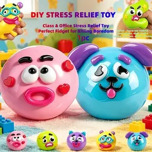 Large Dog Face Change Squishy Toy, DIY Slow Rebound Stress Relief, Office Fun, Focus Aid, Adult Entertainment, Anxiety Relief, Portable