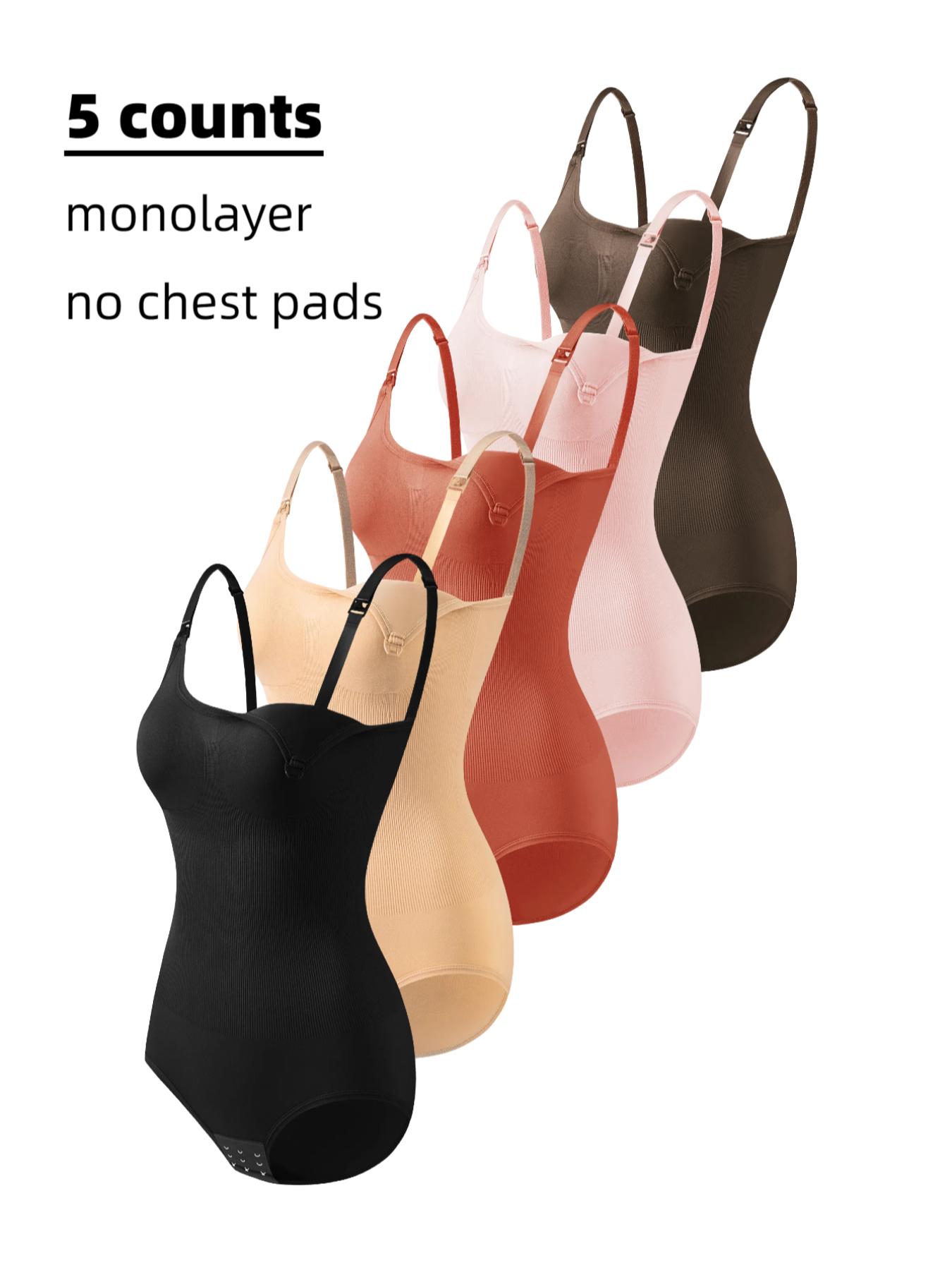 Maternity Solid Color Cami Bodysuit, Seamless Sculpting Bodysuit, Breathable Comfortable Wireless Nursing Bodysuit, Maternity Clothing for Postpartum Recovery