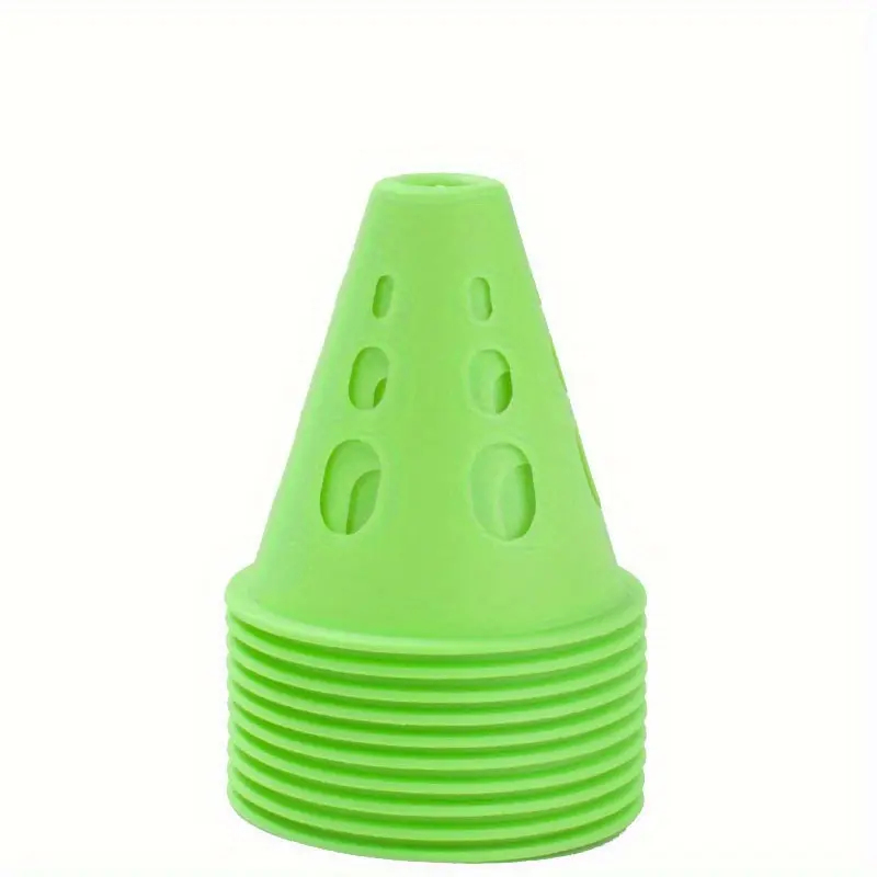 10pcs Colorful Skate Pile Cup Windproof Roller Skating Cone Agility Training Marker Slalom Skateboard Marking Cones