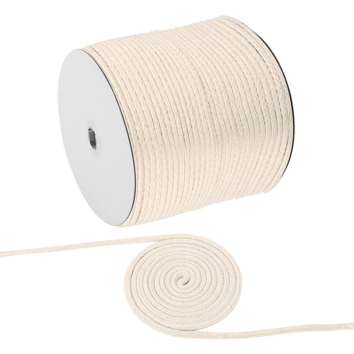 3/16 Inch Cotton Clothesline Rope - 500 Feet All-Purpose Outdoor Clothesline Rope, Soft White Cotton Rope for Laundry & Crafts
