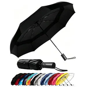 Hurricane-Resistant Automatic Folding Umbrella, Compact Design, Ergonomic Handle, Portable Outdoor Umbrella, UV Protection, Gift Idea