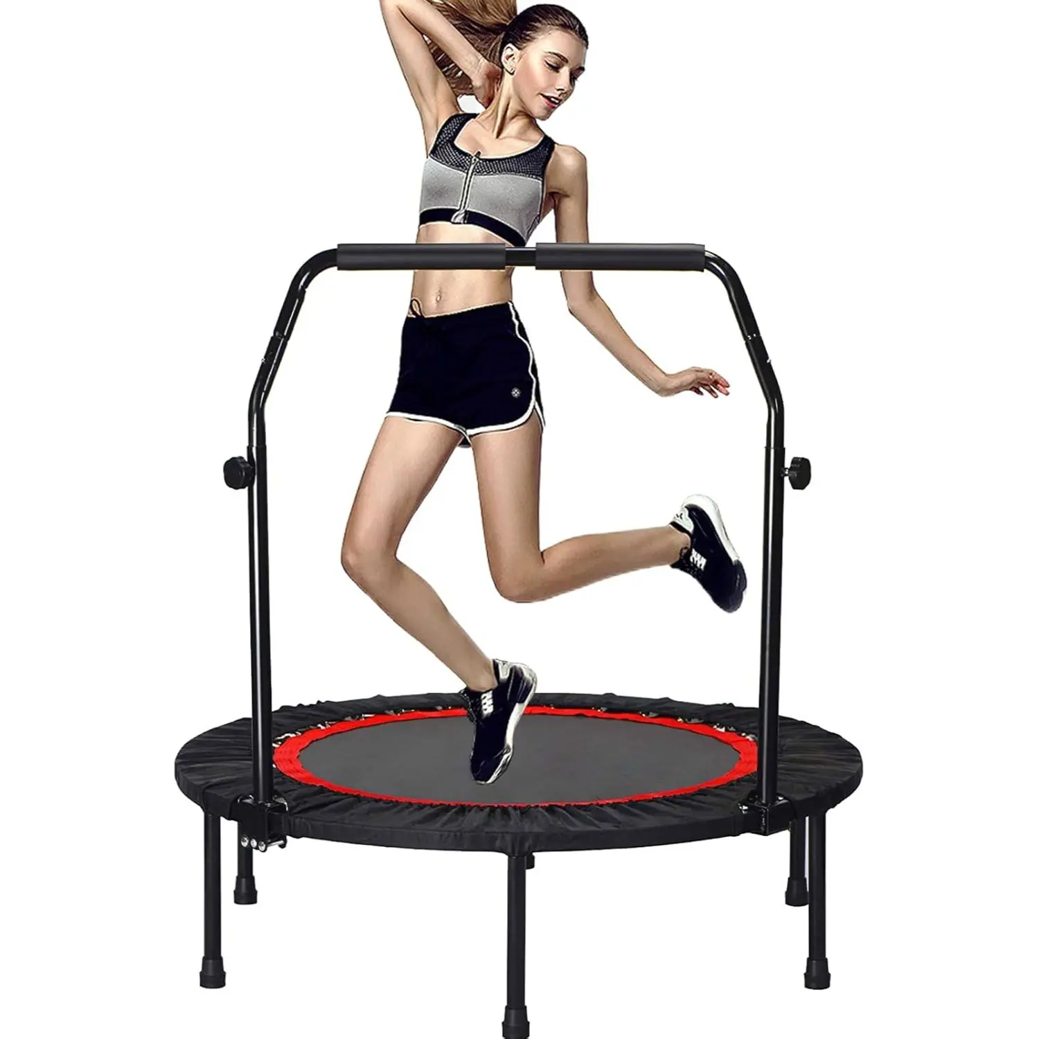 Trampoline, Portable Fitnes Foldable Trampoline in-Home Mini Rebounder, Exercise Trampoline for Kid/Adults, 40" Max Load 330lbs