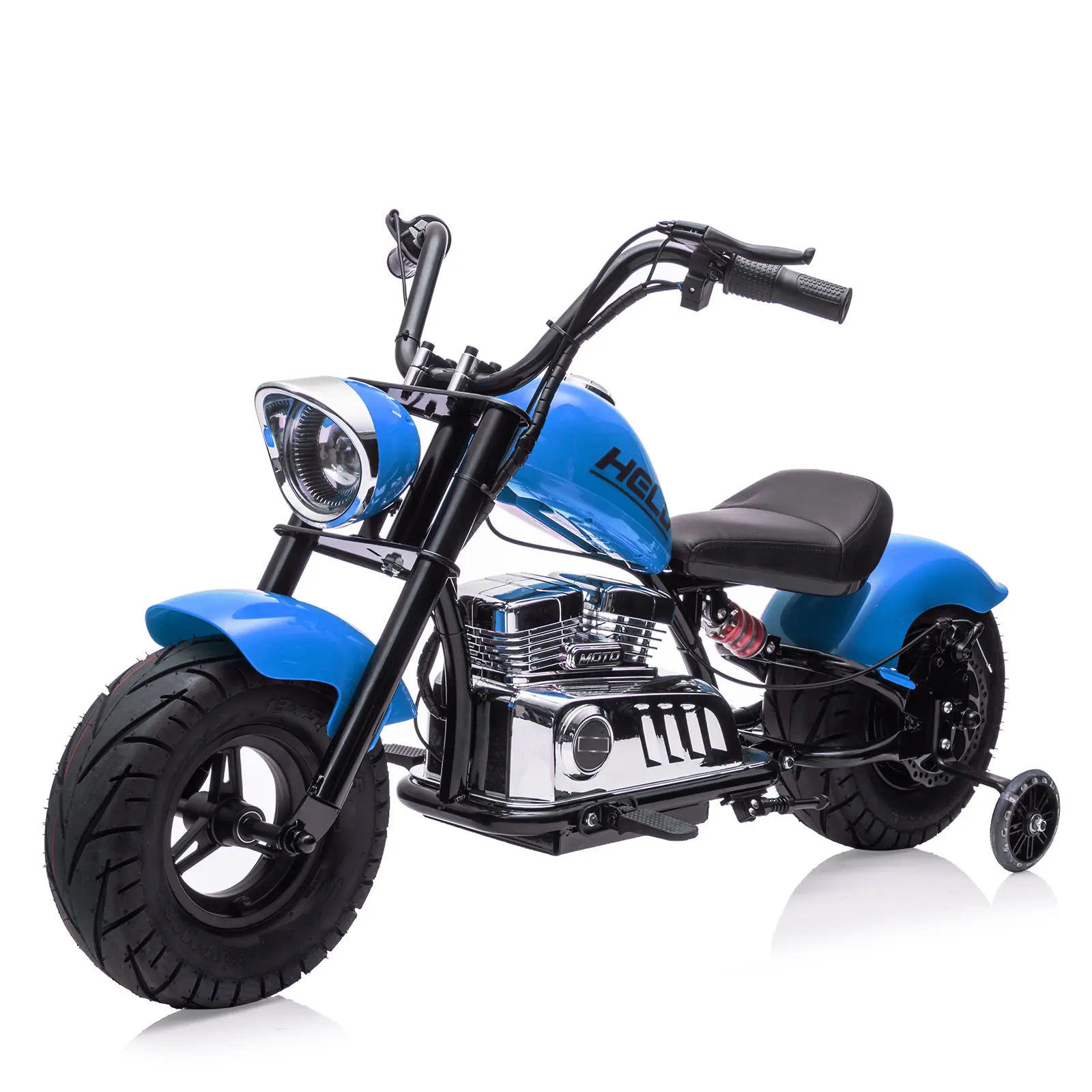 36V Ride On Off-Road Motorcycle, Electric Dirt Bike for Teens,350W Brushless Motor, Fast Speed 16.5mph with Music,Spring Suspension,Led Light, Leather Seat for Teens Max Load 176lbs, Blue/Black