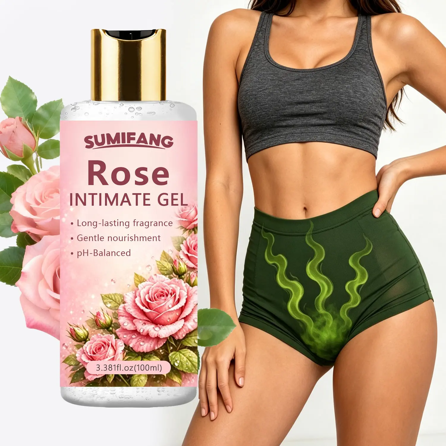 100ML Rose Body Care Gel, Rich in Rose, Centella, Chamomile, Gentle Hydrating, Low Irritation, Deep Moisturizing, Suitable for All Skin Types