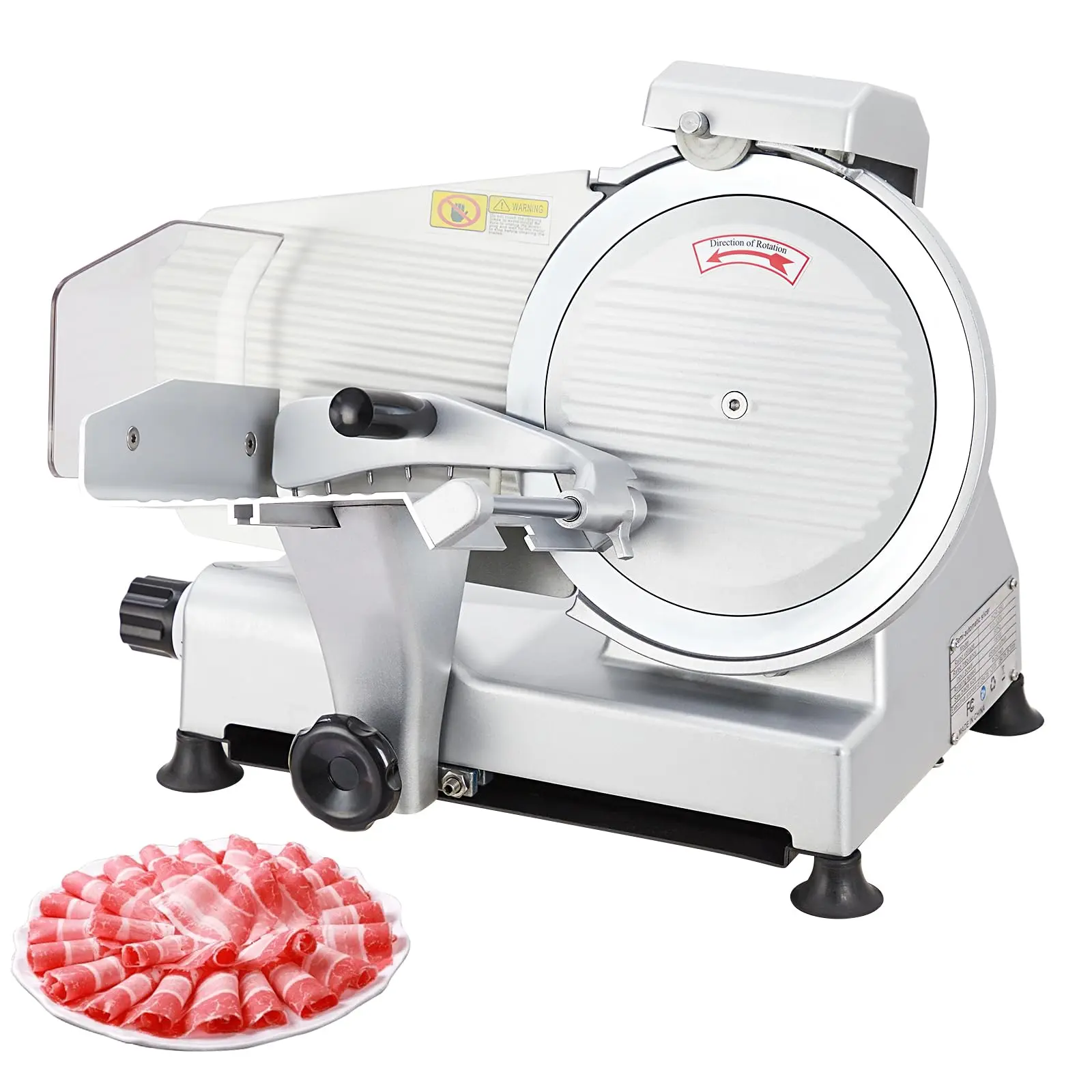 Garvee Powerful 550W Dual Motors Automatic Meat Slicer with 12" Carbon Steel Blade,12 inch Meat Slicer, Commercial/Home Use, Adjustable Thicknessfor Cheese, Veggies, Ham