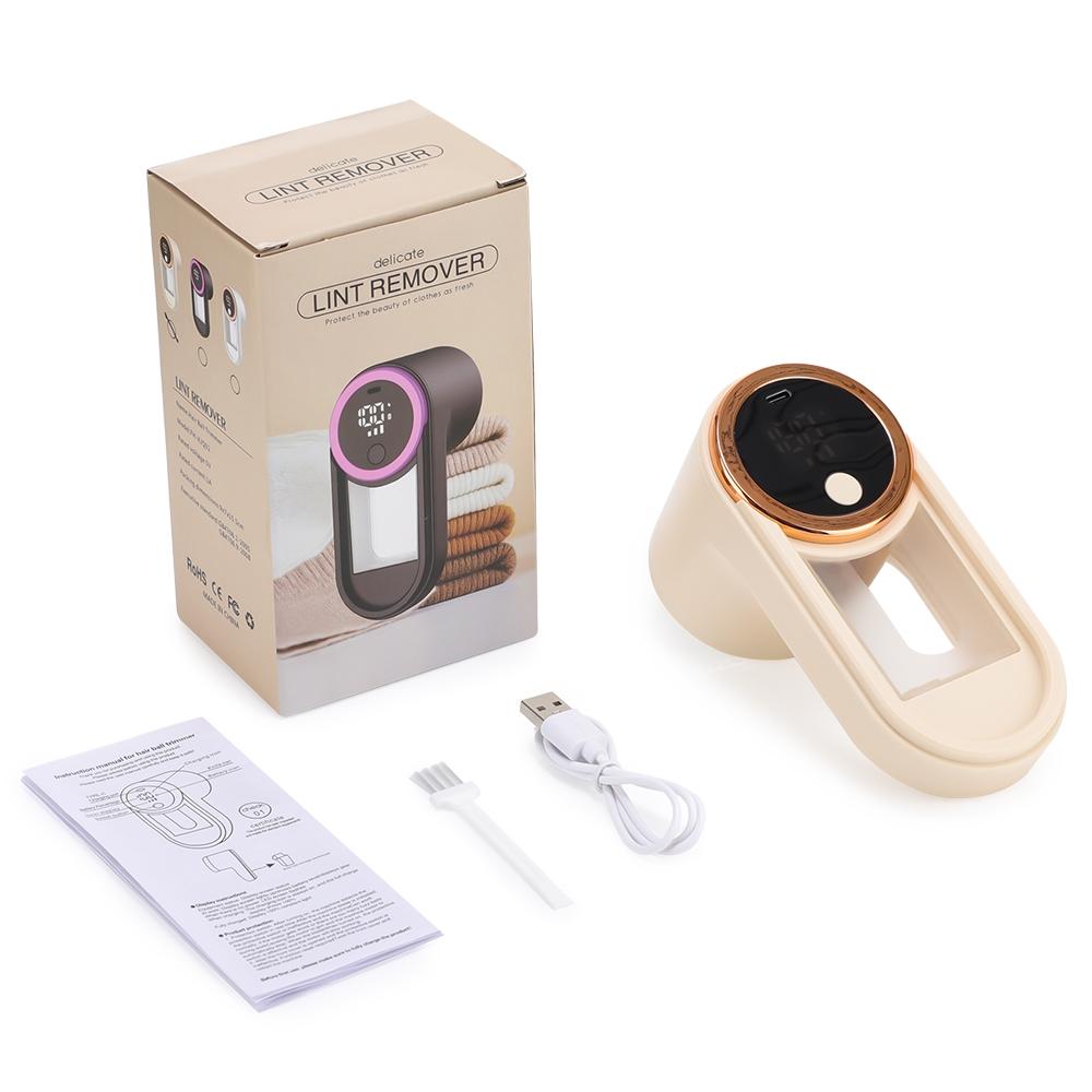 3-Speed Lint Remover with Display | 6 Stainless Steel Blades, Type-C Charging | Large Lint Bin with Safety Lock – Efficient Fabric Fuzz Remover, Household Fabric Shaver