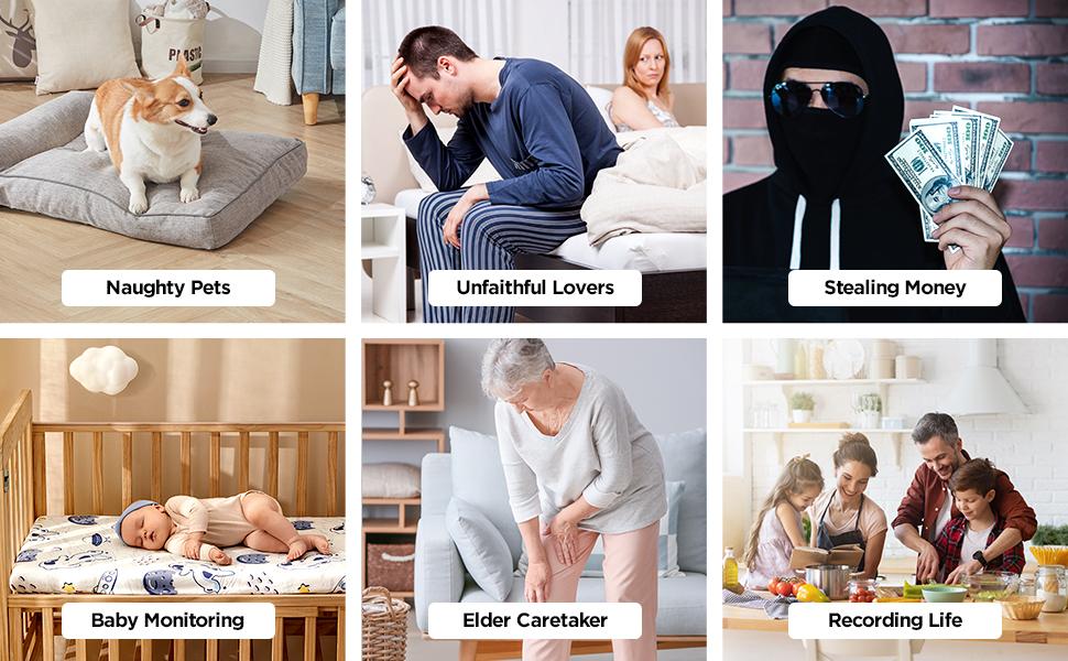 Mini Camera1080P Nanny Camera Small Security Camera with Night Vision and Motion Detection for Indoor and Home, No WiFi (64G)