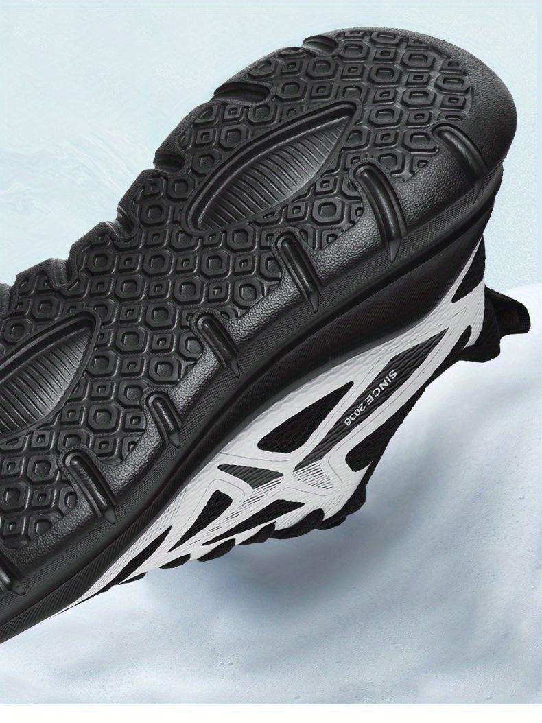 (New)2026 New Unisex Thick-Soled Breathable Running Shoes - Lightweight EVA Cushion,  "Poop Feel" Design, Black & White Colorway for Outdoor Casual Sports & Jogging, Foam Runner Shoes, Active Lifestyle, Sporty Look, Cushioned Sole, Athletic Footwear