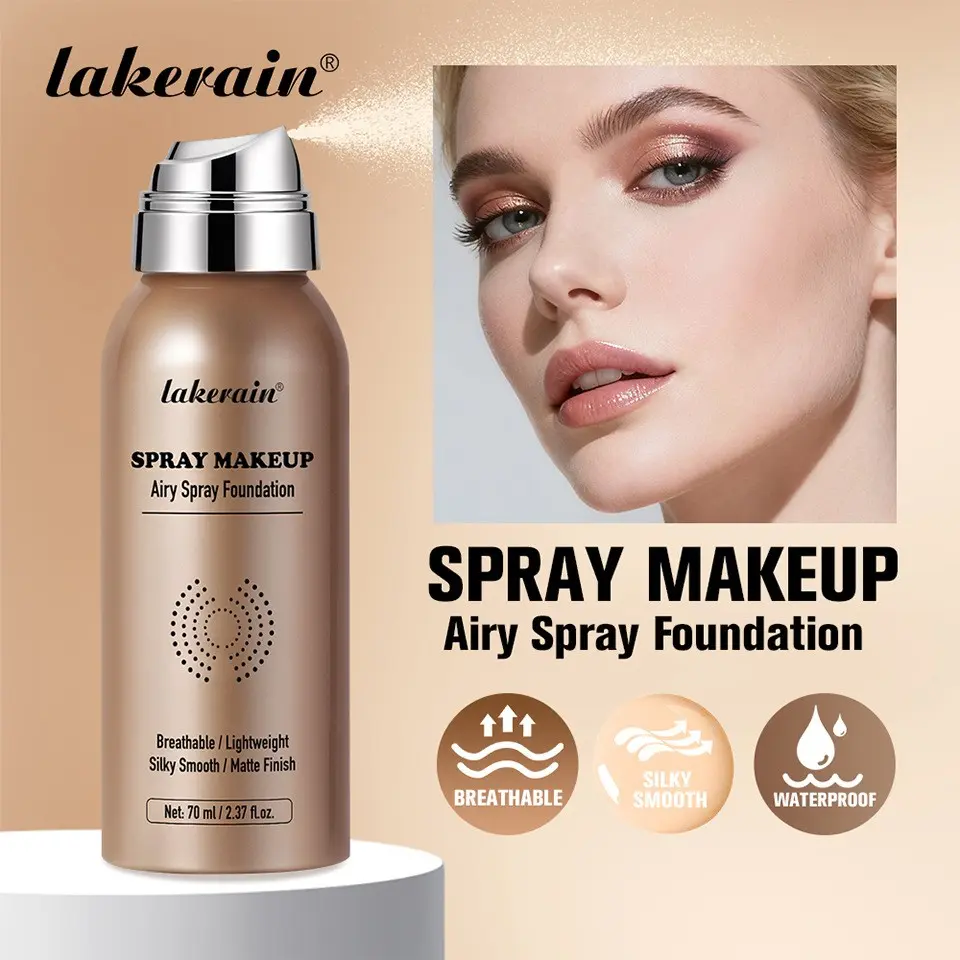 70ML Moisturizing Hydrating Smooth Foundation Spray, Matte Finish, Flawless, Waterproof Long-Lasting, Easy-To-Use Spray-On Makeup Setting Spray
