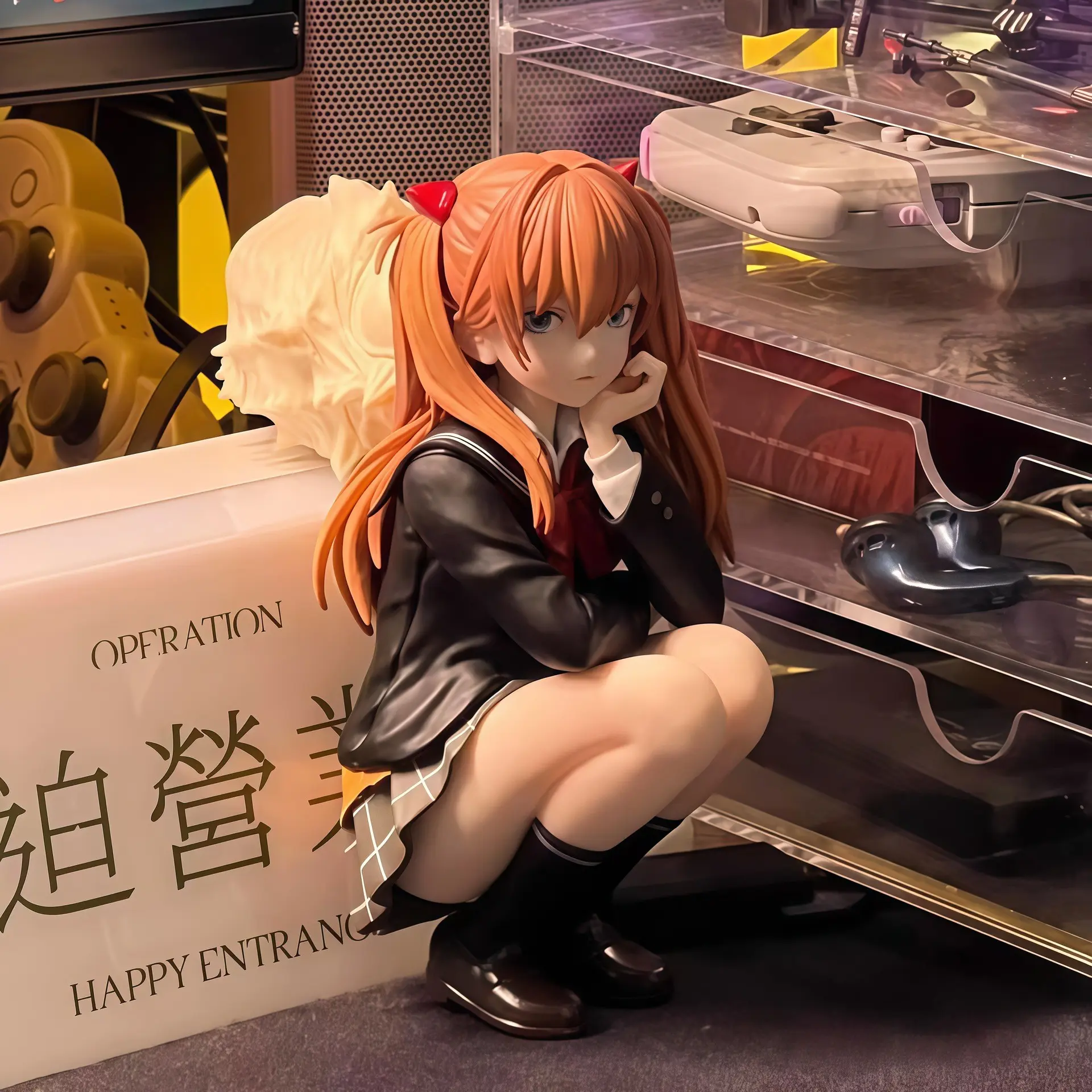 Neon Genesis Evangelion Asuka Langley Soryu PVC Figure, Large Scale Anime Model, Collectible Action Statue, Ideal Gift for Fans