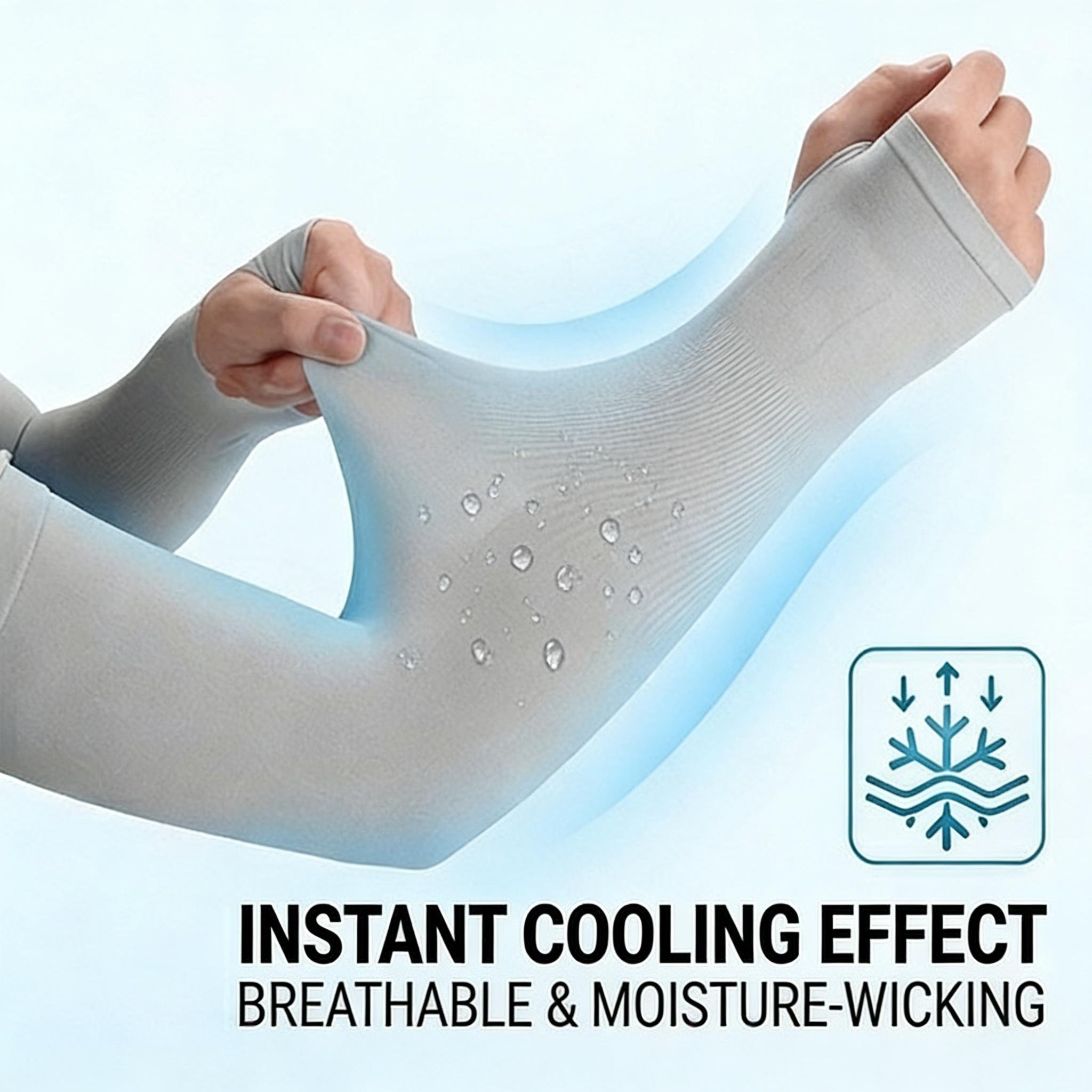 7 Pairs UV Protection Cooling Arm Sleeves for Men & Women, Thumb Hole Design, Sun Protection Sleeves for Driving, Golf, Fishing, Cycling & Hiking