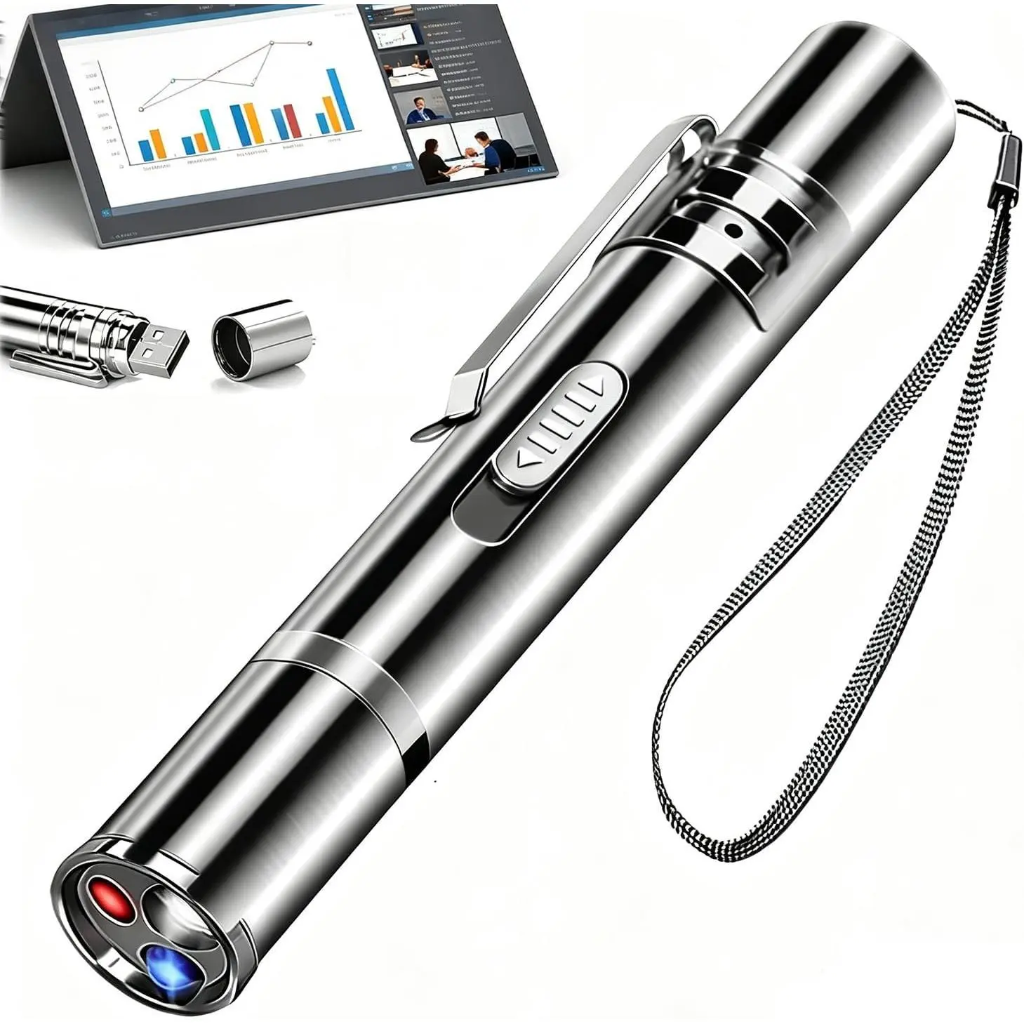 Red Laser Pointer USB-Rechargeable for Classrooms and Meetings