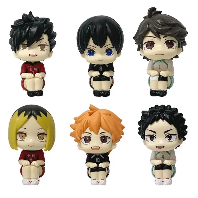 9-10cm Haikyuu!! Anime Figure Bokuto Koutarou Oikawa Tooru Hinata Shoyo Q Version PVC Figurine Collection Model Doll Toys Gifts