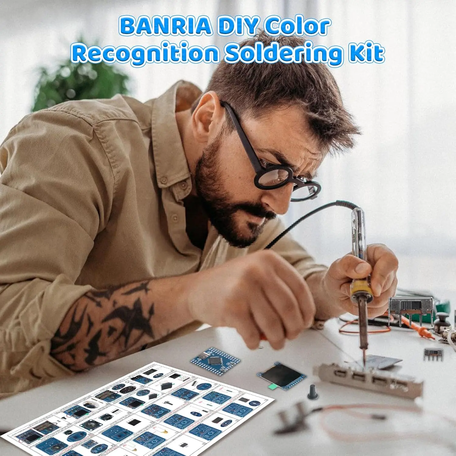 Color Recognition Soldering Kit with Sensor - Electronics Project with Multiple Learning Modes for Teens & Adults, Unisex Back to School Activity