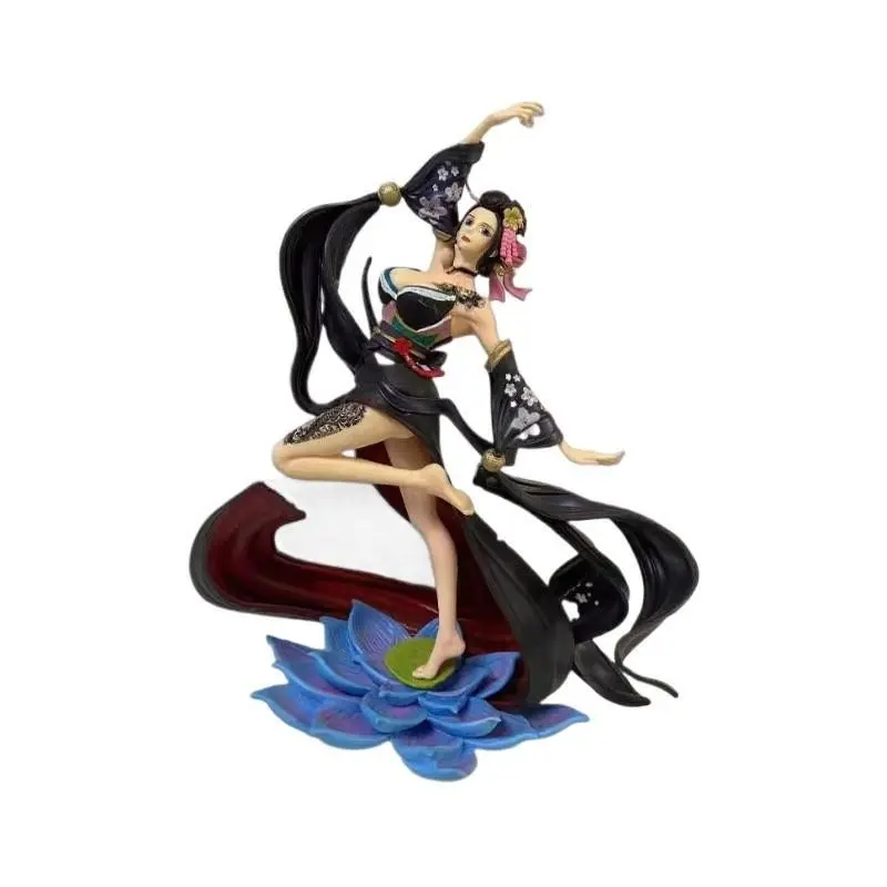 10.24 Inch One Piece Nico Robin Wano Dance Doll, Lotus Base Kimono Statue, Anime Collector Desktop Ornament Gift, Figurine Collection